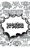 Preston: Weekly Planer Doodle 365 Yearly Journal Notebook 120 Pages 6x9