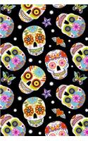 Day Of The Dead Pattern Sugar Skull Santa Muerte 27: Blank Dot Grid Notebook for Day Of The Dead Lovers