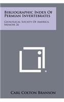 Bibliographic Index of Permian Invertebrates