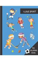 I love Sport Big Coloring Book
