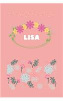 Lisa: 6x9 Lined Writing Notebook Journal with Personalized Name, 120 Pages: Perfect Gift ... of School Teacher's Gift, or Other Holidays: Lined ... For No