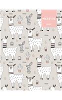 Sketch 110 Pages: Cactus Sketchbook for Kids, Teen and College Students - Succulent Llama Pattern