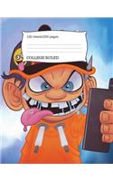 Smartphone Cartoon Character Composition Notebook