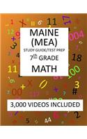 7th Grade MAINE MEA TEST, 2019 MATH, Test Prep