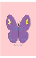 Memory Book: Butterfly Notebook Diary Keepsake Gift For Girls