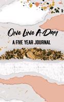 One Line a Day. a Five Year Journal.: Gray Modern Abstract Geology. Diary Notebook for Daily Journal Writing. One Day Per Page for 5 Years.