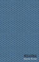 Hexagonal Graph Paper Notebook: Organic Chemistry Small 1/4 Inch Hexes - Textured Blue(2 Honeycomb Paper Journal (0.2" Sides))