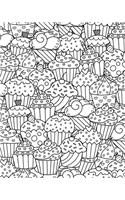 Bullet Journal Notebook Cupcakes Pattern 2: 172 Numbered Pages with 160 Graph Style Grid Pages, 6 Index Pages and 2 Key Pages in Large 8 X 10 Size for Journaling, Writing, Planning or Doodling