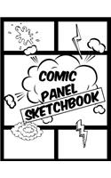 Comic Panel Sketchbook: Blank Comic Book Journal Notebook