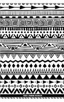 Bullet Journal Notebook: Black and White Bohemian - 6x9 (1/4 Inches Dotted Bullet Journal) - Blank Notebook Dot Grid for Planner