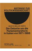 Die Debatte um die Parlamentsreform in Italien von 1971-1988