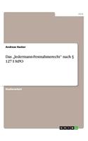 Das "Jedermann-Festnahmerecht" nach § 127 I StPO: (German)