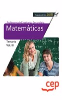Cuerpo de Profesores de Ensenanza Secundaria. Matematicas. Temario Vol. III.