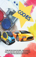 Último libro para colorear para niños - Coches. Más de 200 coches: KIA, Range Rover, Land Rover, Audi, Mitsubishi, Ferrari y otros. Libros para colorear relajantes para niños