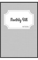 Monthly Bill Notebook