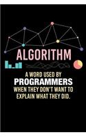 Algorithm A Word Used By Programmers When They Don't Want To Explain What They Did: 120 Pages I 6x9 I Music Sheet I Funny Software Engineering, Coder & Hacker Gifts