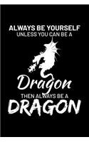 Always Be Yourself Unless You Can Be A Dragon Then Always Be A Dragon: Blank Paper Sketch Book - Artist Sketch Pad Journal for Sketching, Doodling, Drawing, Painting or Writing