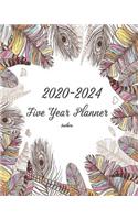 2020-2024 Five Year Planner Feathers 8x10