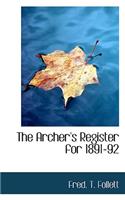 The Archer's Register for 1891-92