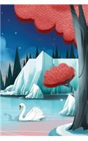 A Winter Swan Grid Notebook: 150 page Journal Notebook Sketchbook