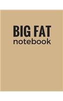 Big Fat Notebook (600 Pages): Tan, Extra Large Ruled Blank Notebook, Journal, Diary (8.5 x 11 inches)