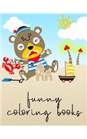 Funny Coloring Books: Easy and Funny Animal Images(4 Animals Activities)