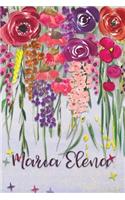 Maria Elena: Personalized Lined Journal - Colorful Floral Waterfall (Customized Name Gifts)