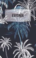 Estonia: Dotted Travel Diary Notebook or Journey Dotted Grid Journal - Holiday Trip Pocketbook for Men and Women with Dots