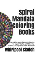 Spiral mandala coloring books