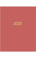2020: Weekly and Monthly Planner/Calendar Jan 2020 - Dec 2020 Desert Rose
