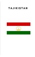 Tajikistan: Country Flag A5 Notebook to write in with 120 pages