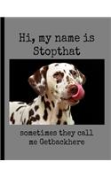 Hi, My Name Is Stopthat Sometimes They Call Me Getbackhere