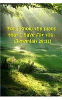 2019 Weekly Planner Bible Verse Know Plans Jeremiah 29 11 134 Pages: (Notebook, Diary, Blank Book)