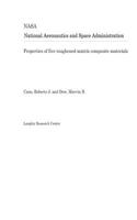 Properties of Five Toughened Matrix Composite Materials
