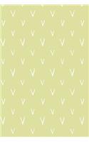 Notebook: Yellow V Pattern Designed Cover: Dotted Grid, (6 X 9)