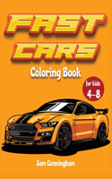Fast Cars Coloring book for kids 4-8