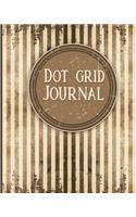 Dot Grid Journal: Dot Grid Flat Journal, Dotted Organizer - Aged/Vintage Paper Cover