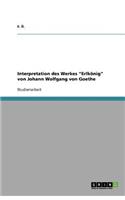 Interpretation des Werkes "Erlkönig" von Johann Wolfgang von Goethe: (German)