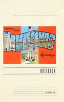 Vintage Lined Notebook Greetings from Hattiesburg