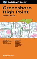 Folded Map: Greensboro and High Point Street Map