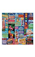 Vintage Motel Signs 500 Piece Puzzle