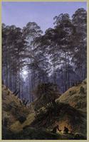 Notizbuch Waldinneres bei Mondschein, Caspar David Friedrich