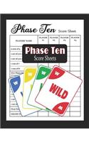 Phase Ten Score Sheets