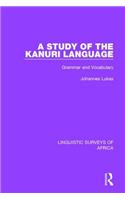 A Study of the Kanuri Language