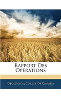 Rapport Des Operations