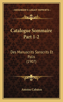 Catalogue Sommaire Part 1-2