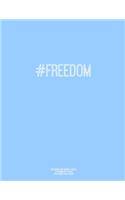 Notebook for Cornell Notes, 120 Numbered Pages, #FREEDOM, Blue Cover: For Taking Cornell Notes, Personal Index, 8.5"x11", Hashtag Series, Genius Edition