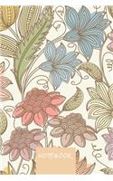 Notebook: Pastel Flowers - Journal for writing I Composition Book I Blank paper with integrated page numbers l Narrow Ruled I Diary I 120 Pages I "6x9" I A5 I