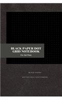 Black Paper Dot Grid Notebook For Gel Pens