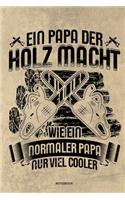Ein Papa der Holz macht Wie ein normaler Papa nur viel cooler - Notizbuch: Für Holzfäller, Holzliebhaber - Notizbuch Tagebuch ... - Holzfäller, Waldarbeiter & Förster Geschenk Holz Wald Motorsäge Fans Notebook